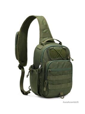 Anti-Theft Tactical Sling Bag RFID Molle Crossbody 600D Splash-Proof Polyester